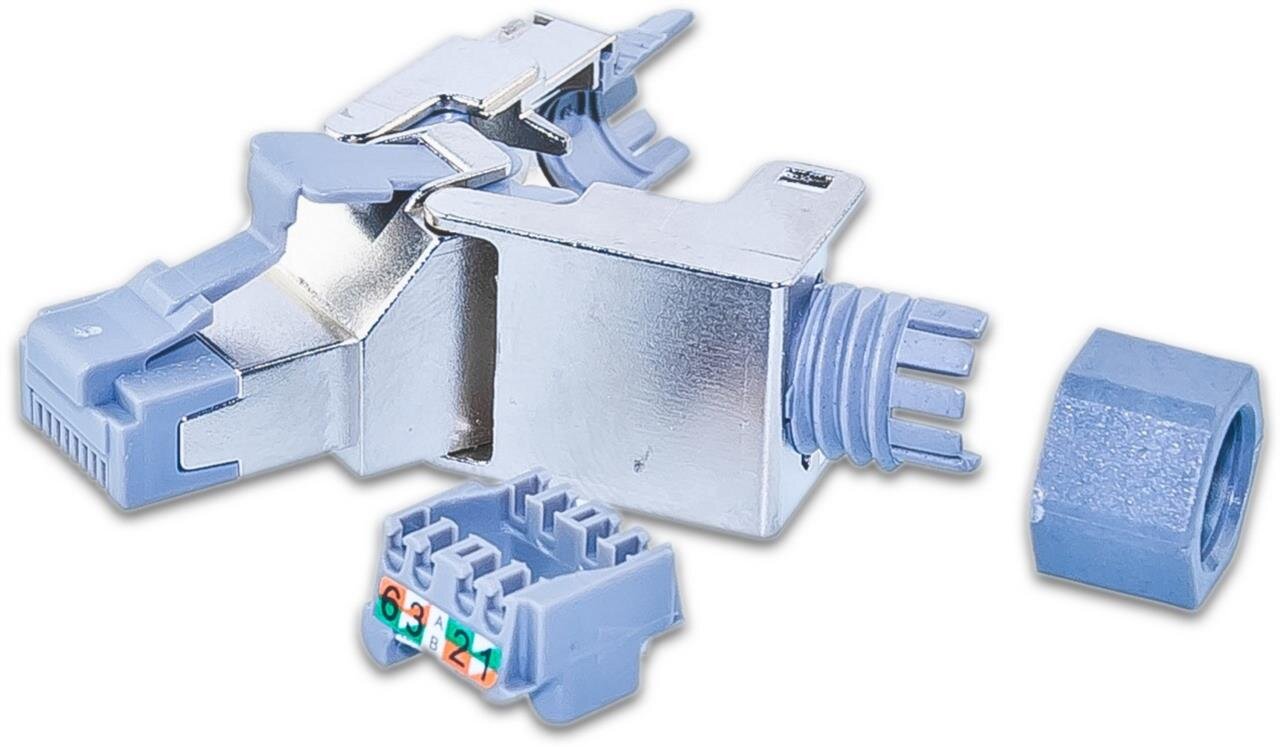 KAT6A RJ45 feldkonfektionierbarer  Stecker, werkzeugfrei