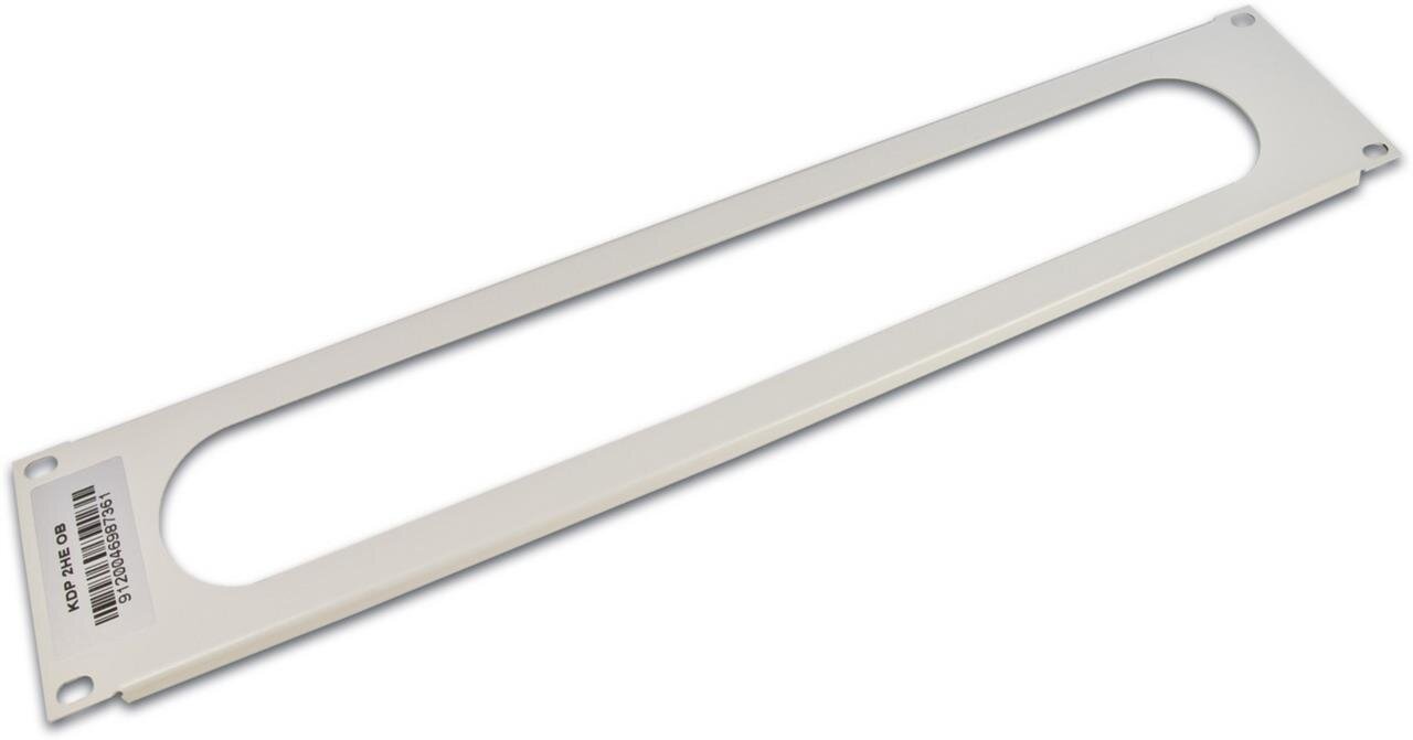 19'' Kabeldurchführungspanel ohne Bürste, grau RAL7035 