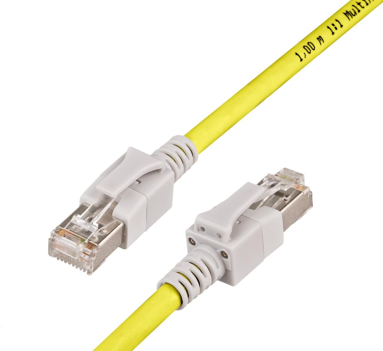 KAT6A LED Patchkabel, S/FTP, Lifetime Warranty, gelb