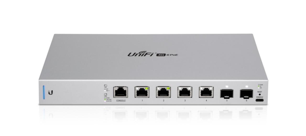 UniFi XG6PoE 10 Gigabit Switch, 6-Port, SFP+, IEEE 802.3 bt PoE++