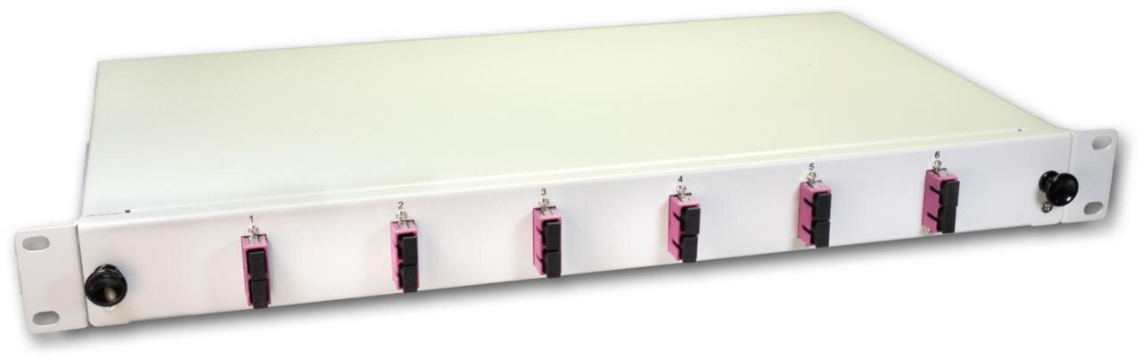 LWL Spleissbox, 12 Fasern, 6x DSC Multimode, 50/125µm OM4 Pigtail