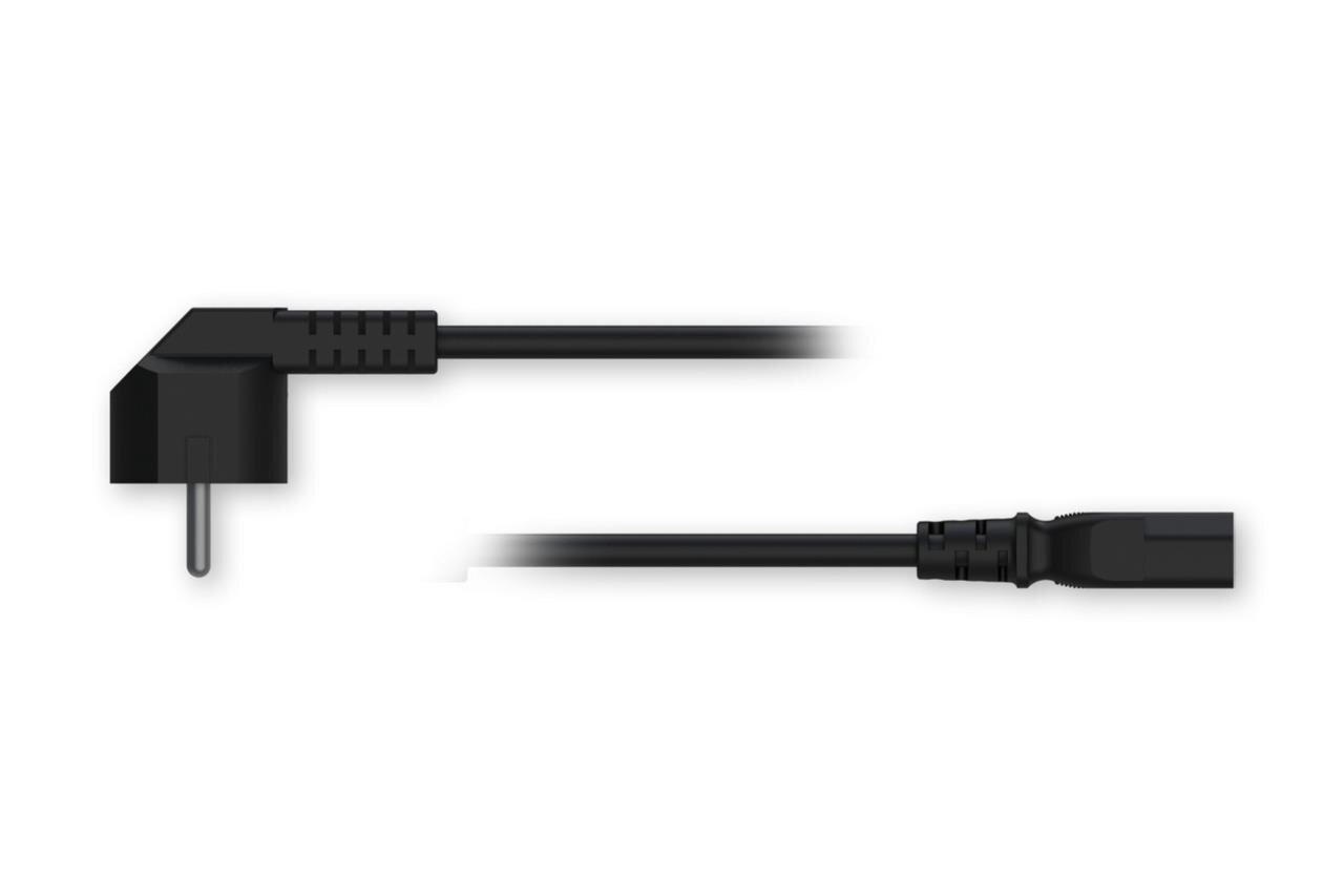 Stromkabel, EU, Type F (Schuko) Stecker auf C13 Stecker
