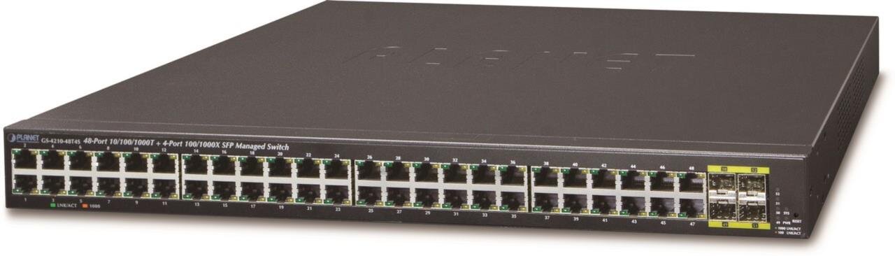 48-Port 10/100/1000T + 4-Port SFP Managed Gigabit Switch