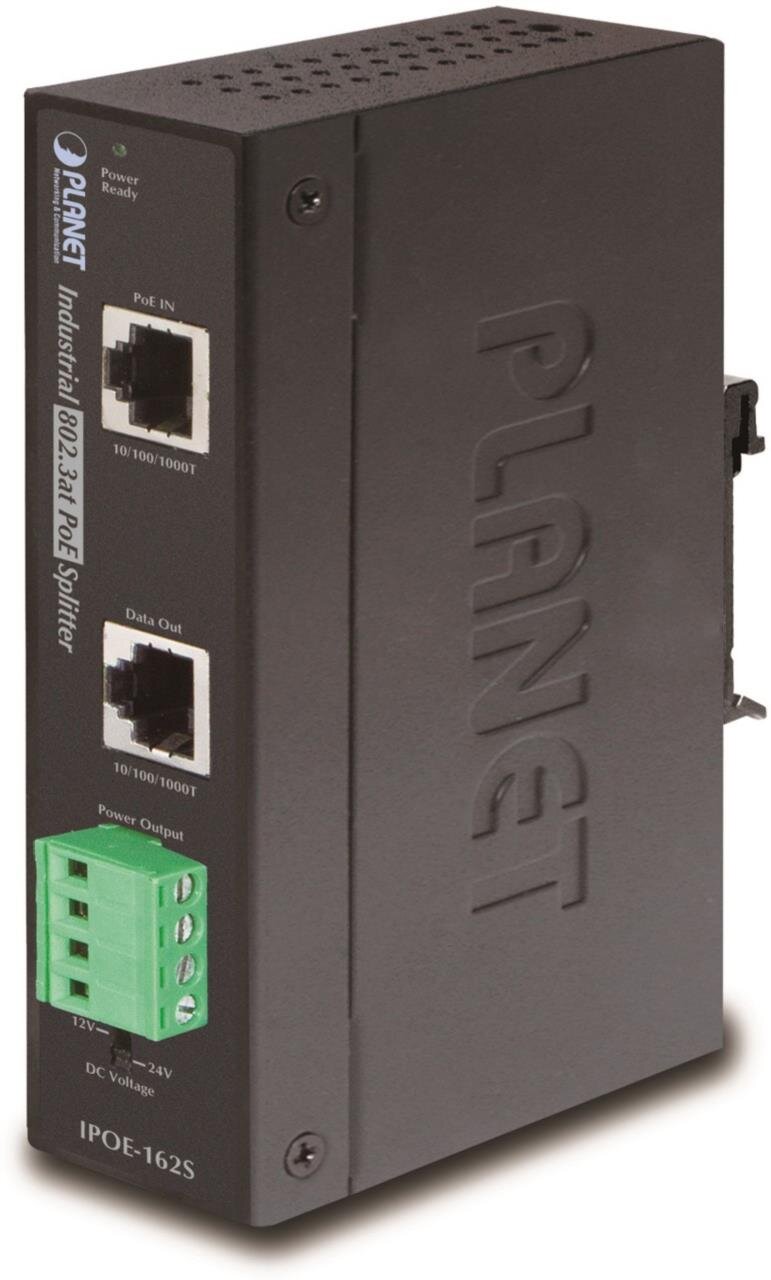 IP30, Industrial 802.3at Gigabit High Power PoE  Splitter