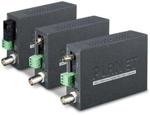 1-Channel 4-in-1 Video over Gigabit Fiber, FC, Kit (VF-102G-T + VF-102G-R)