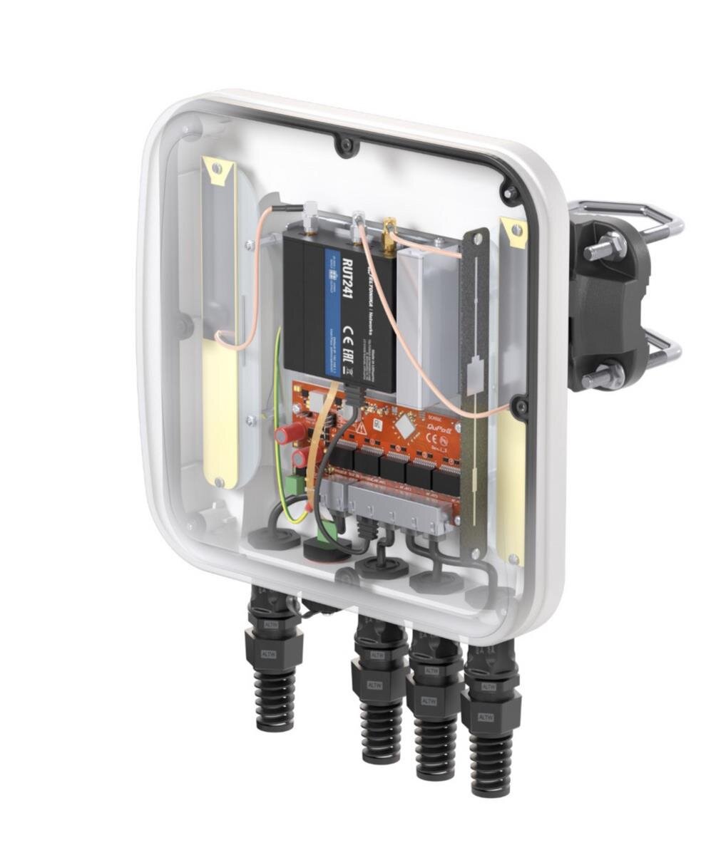 QuCam C240SMUS Kit für RUT2xx, omni LTE & Wi-Fi Antenne, integr. PoE Switch