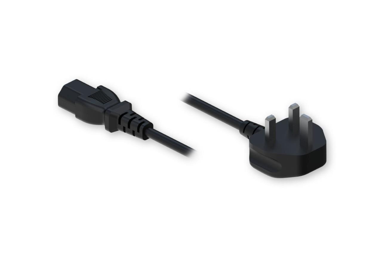 Stromkabel, UK, Type G Stecker auf C13 Stecker