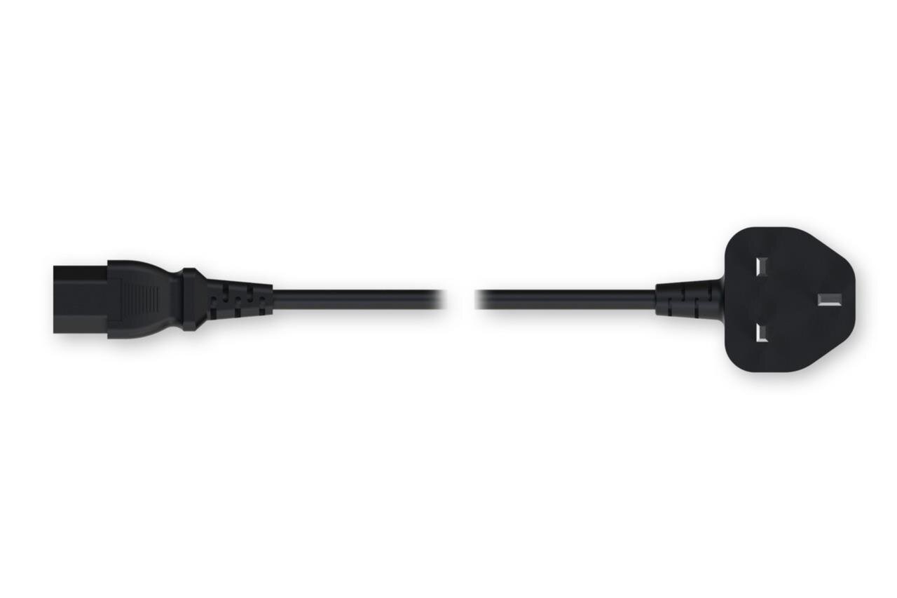 Stromkabel, UK, Type G Stecker auf C13 Stecker