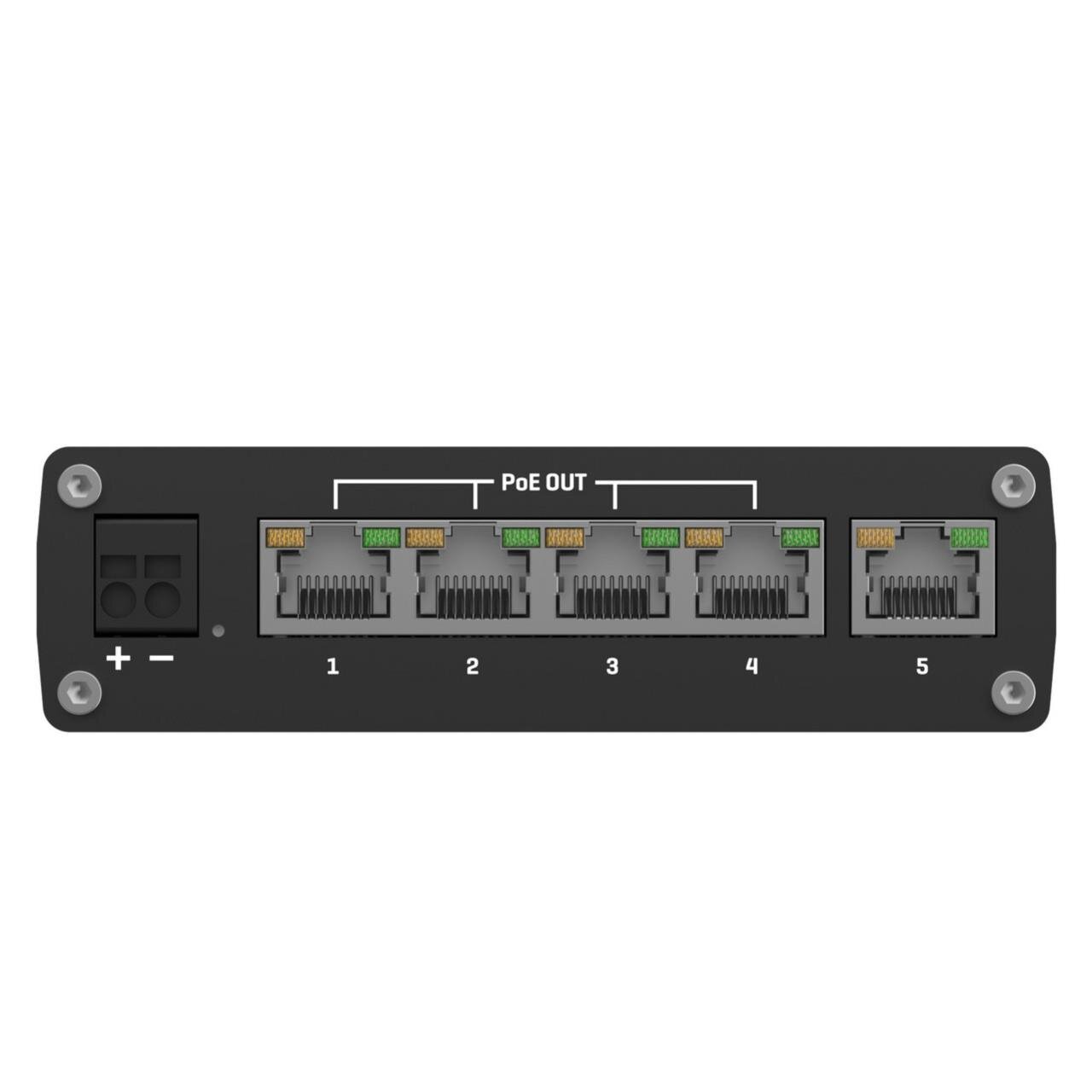 IP30 Industrie 5-Port 1Gbit PoE+ unmanaged Switch, -40°C - +75°C