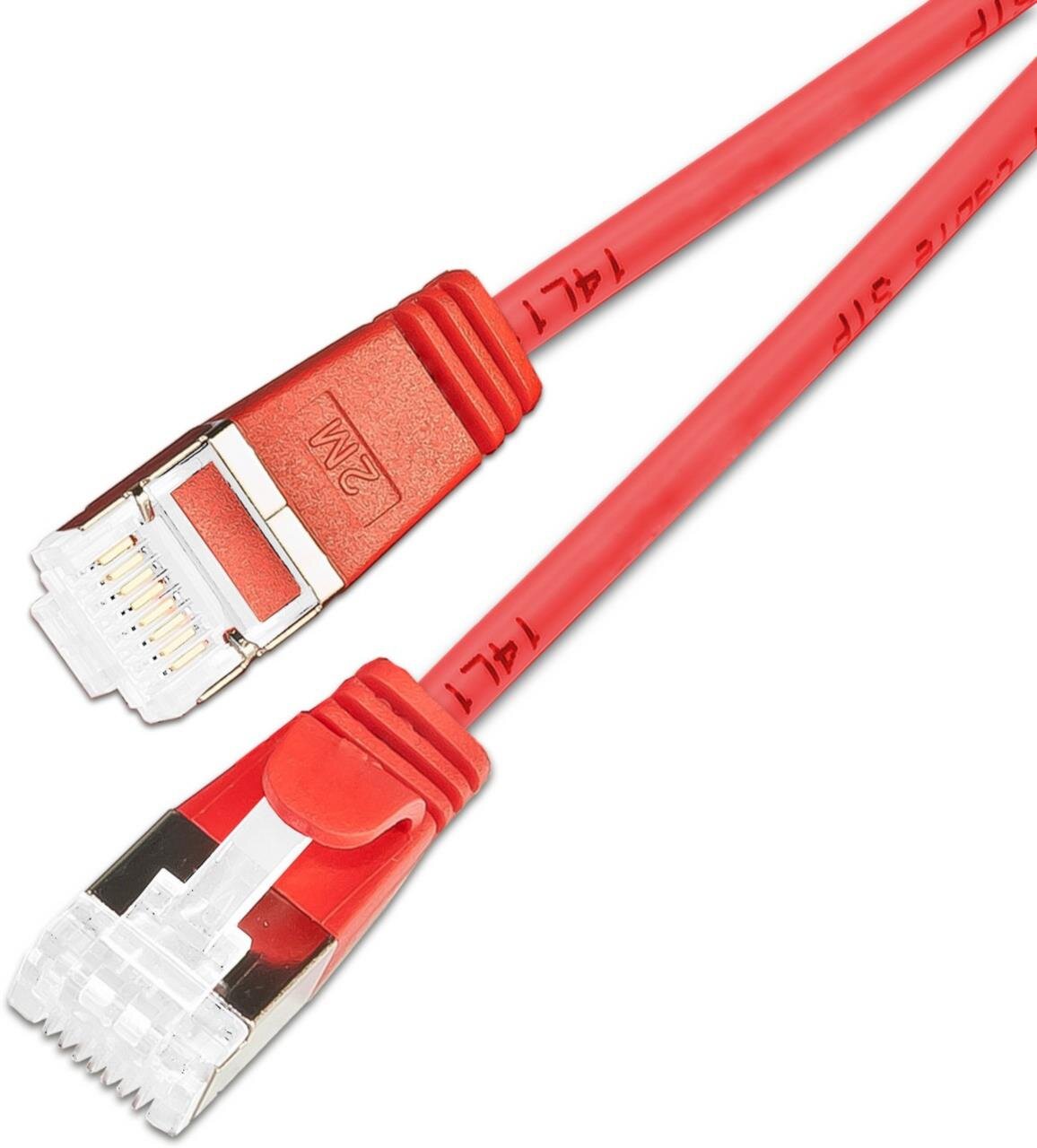KAT6A 10 Gigabit Lightpatchkabel, 1,0m, U/FTP, Ø 3,8mm, rot, 90-Pack