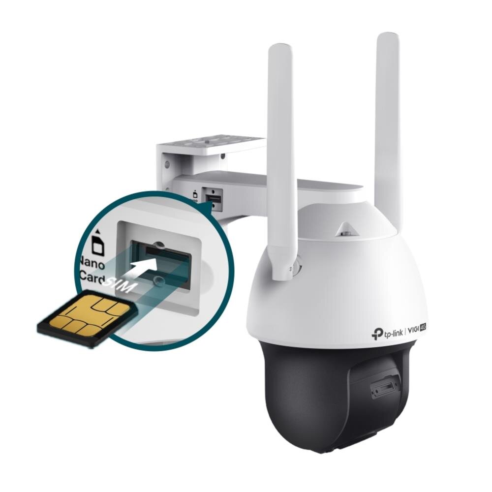 VIGI 4MP Outdoor Full-Color 4G Pan Tilt Netzwerk Kamera, 4.0 mm