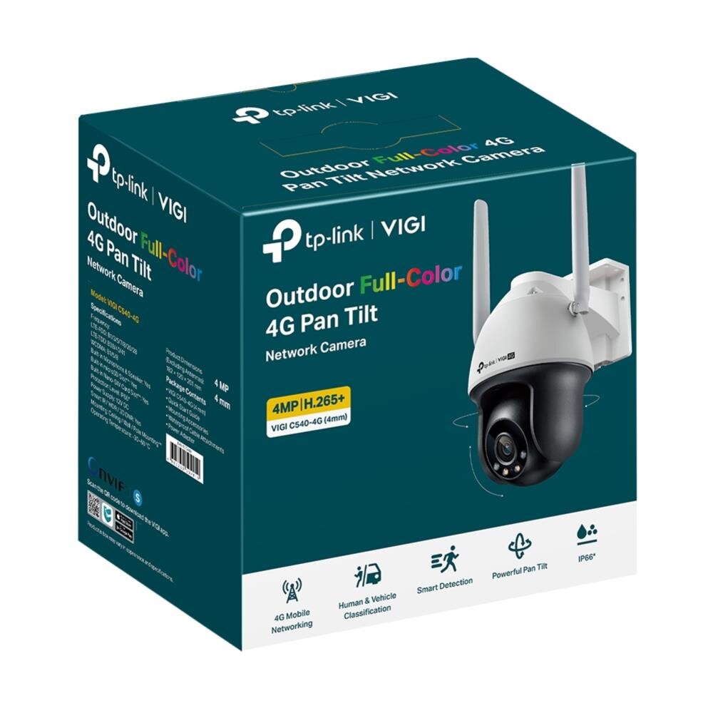 VIGI 4MP Outdoor Full-Color 4G Pan Tilt Netzwerk Kamera, 4.0 mm