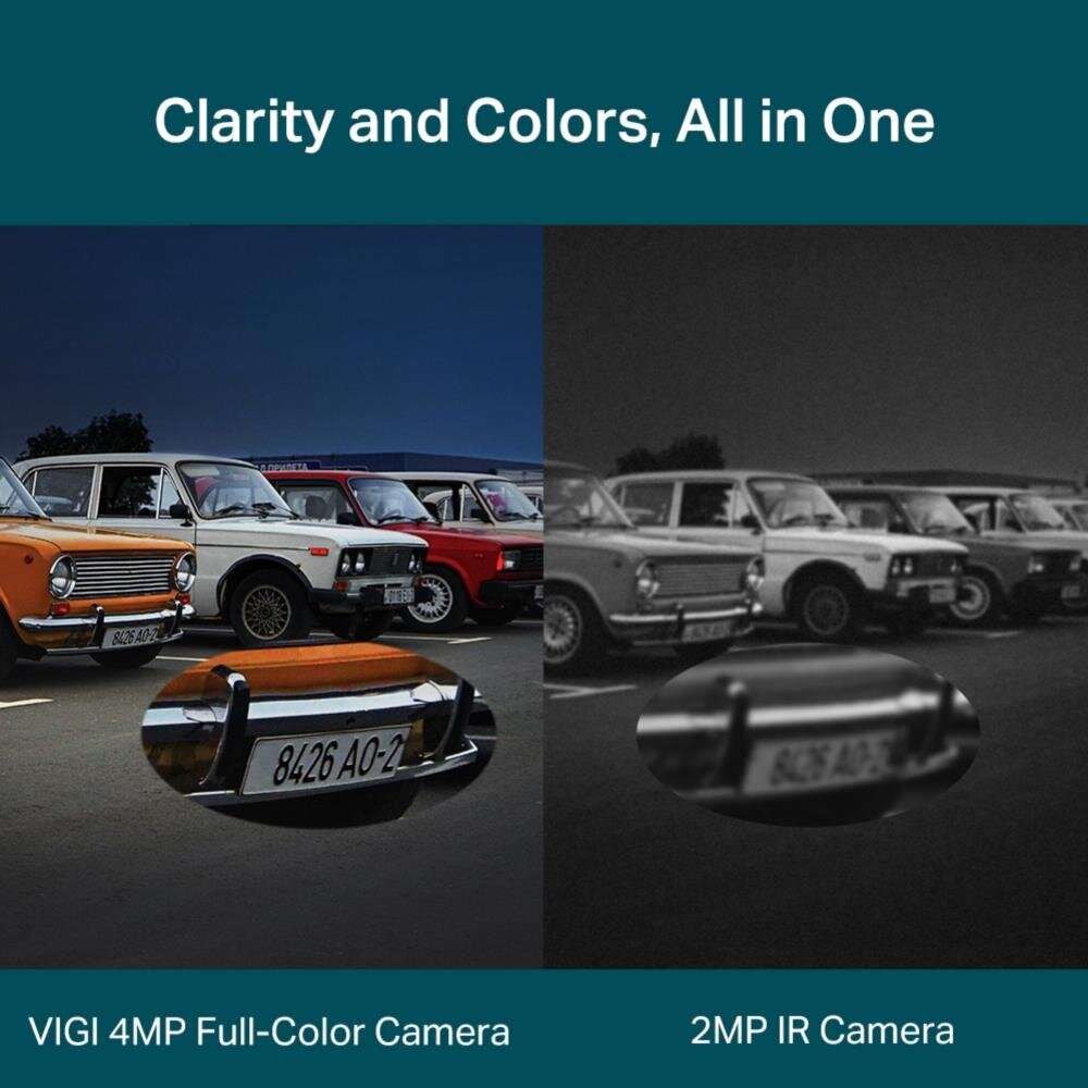 VIGI 4MP Outdoor Full-Color WiFi Pan Tilt Netzwerk Kamera, 4.0 mm