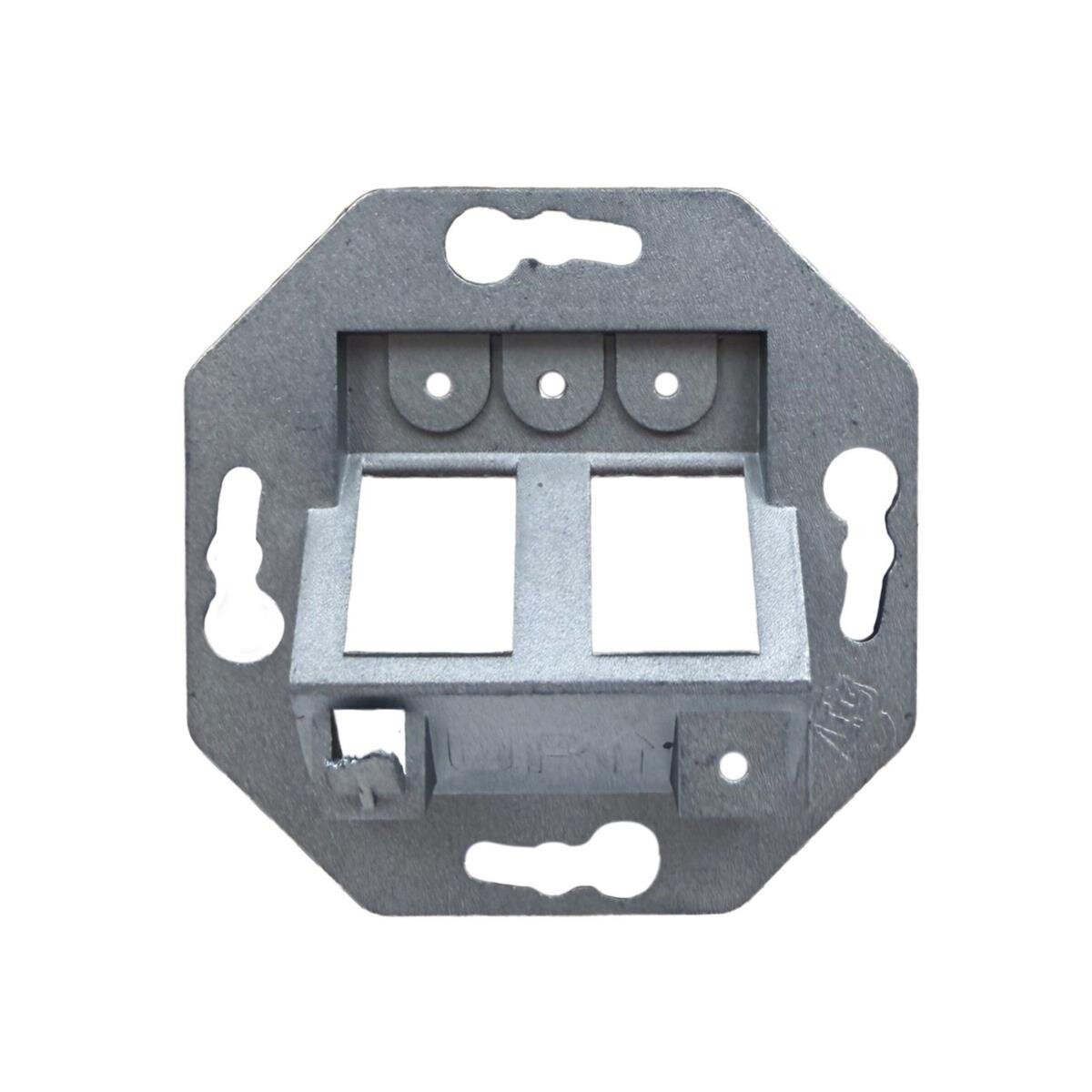 Keystone Leerdose für 2 Module, Unterputz, RAL9010