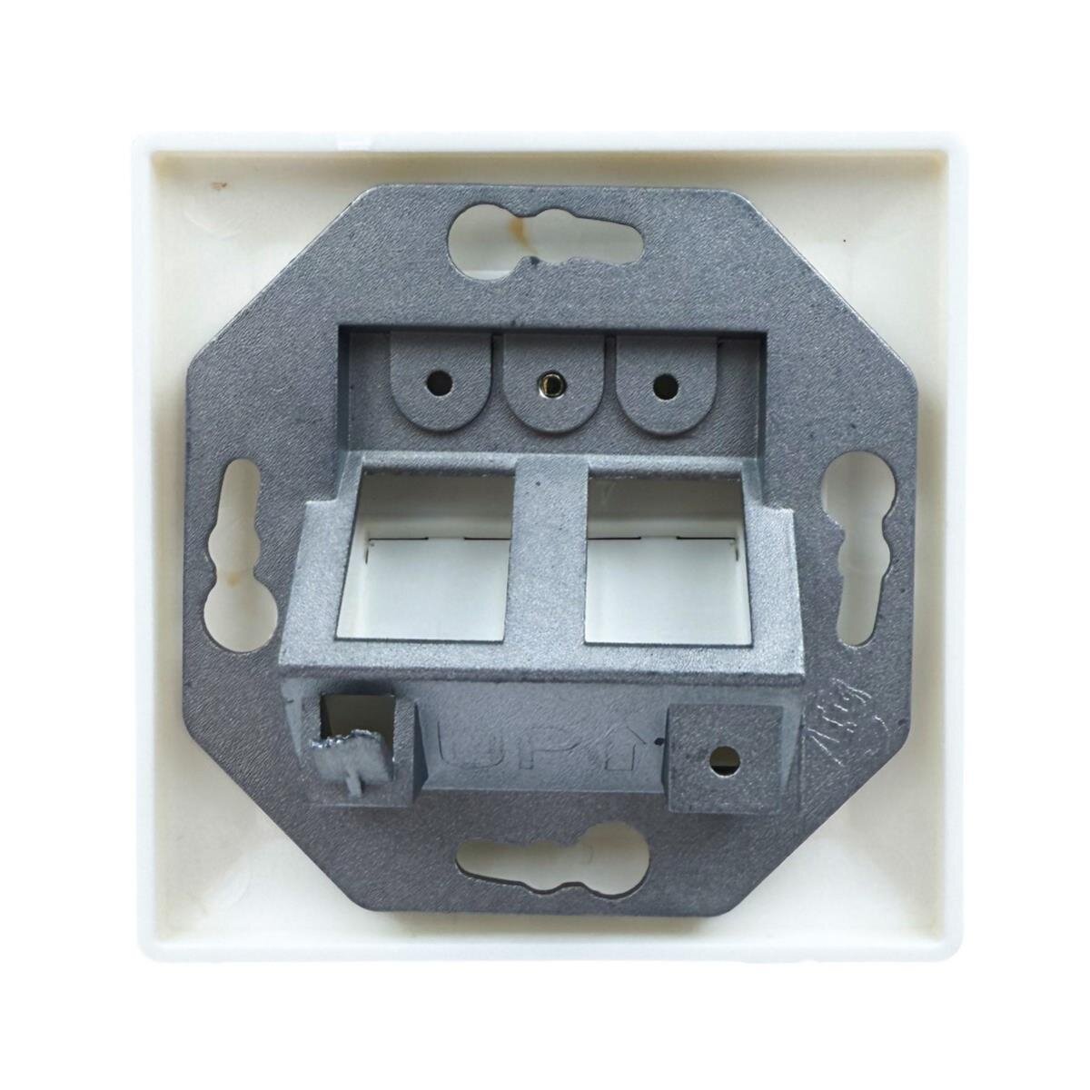 Keystone Leerdose für 2 Module, Unterputz, RAL9010