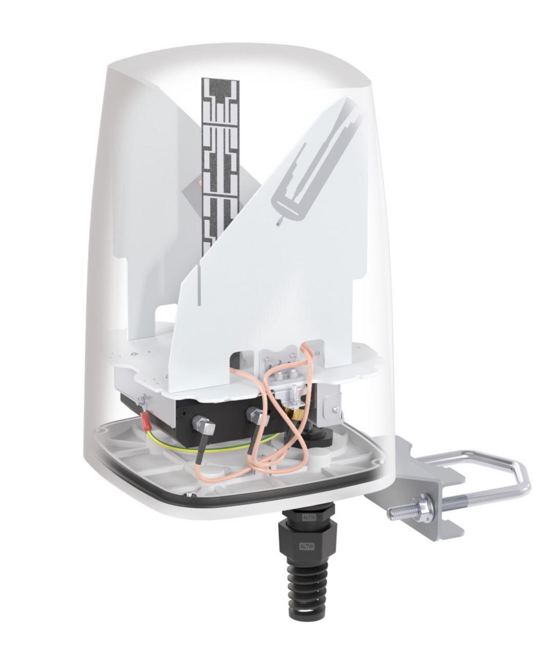 QuSpot für RUT2xx, IP67 Outdoor Gehäuse mit Mulit-Band 5G LTE & WiFi Antenne