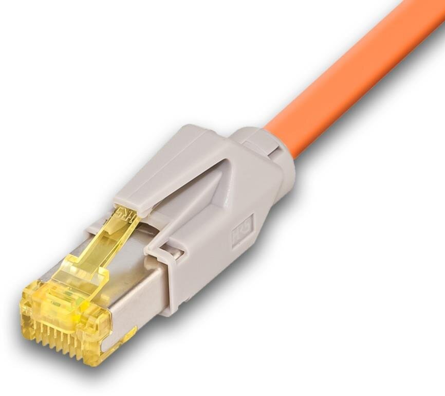 KAT6A HQ Patchkabel, DRAKA 500MHz, Hirose TM31, LSOH,orange 