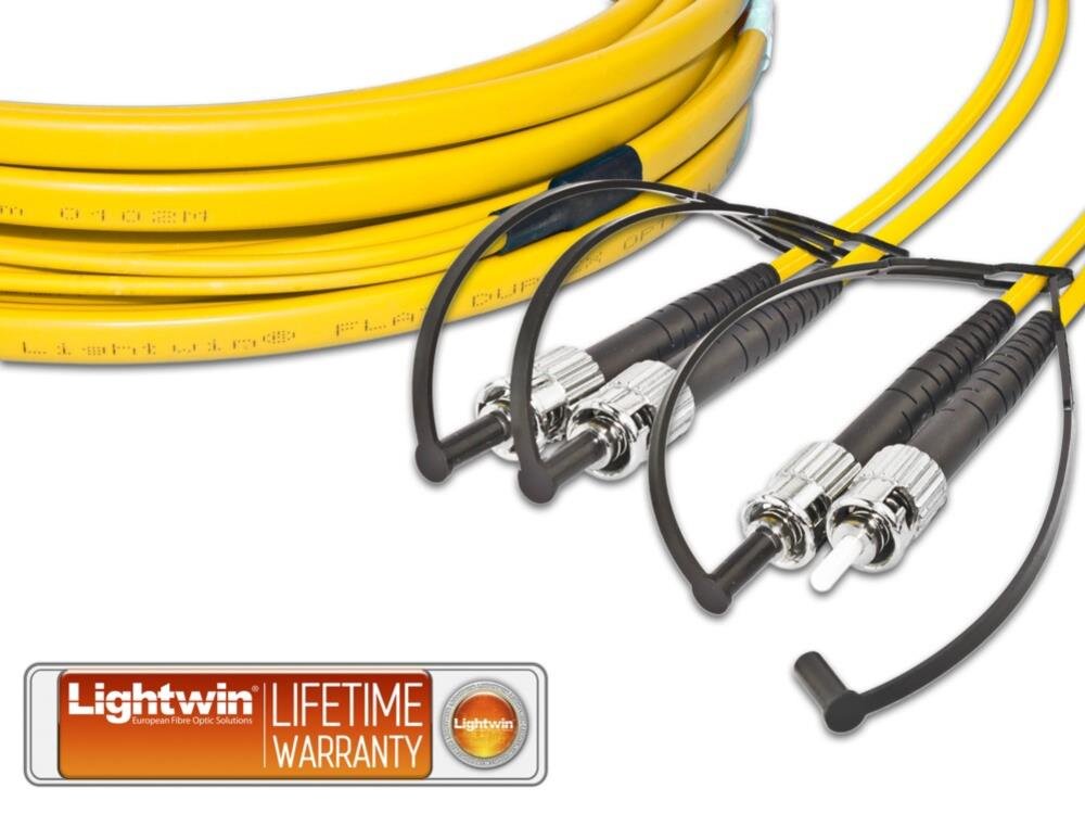 High Quality Flat-Duplex LWL Patchkabel, SM, ST - ST