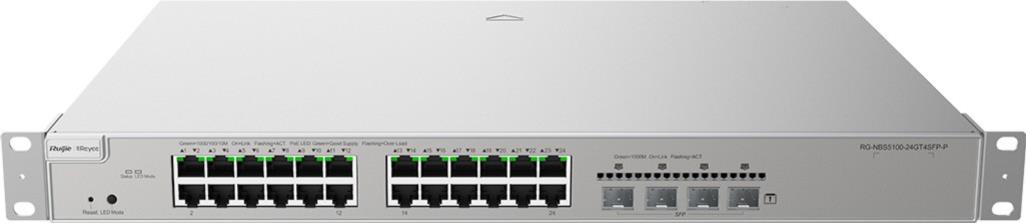 28-Port Gigabit Layer 3 PoE Switch, 24x Gbit, 4x SFP, 370W