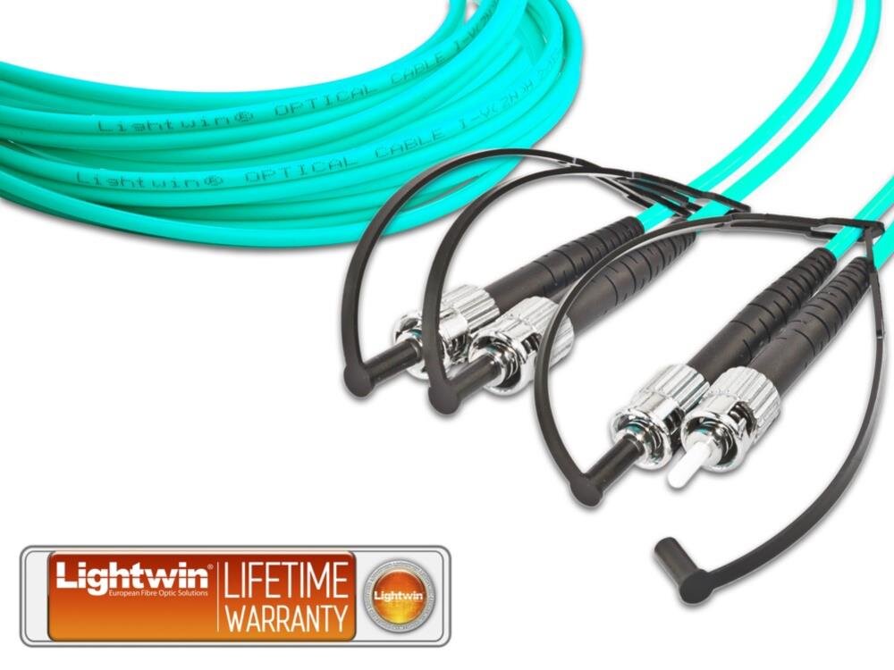 High Quality Duplex LWL Patchkabel, MM OM3, ST - ST 