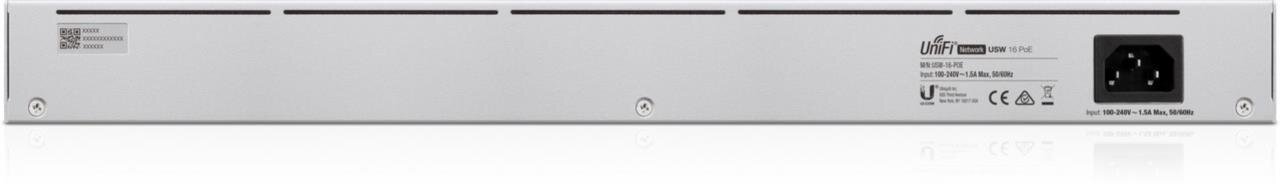 UniFi USW PoE 802.3at 16-Port Gigabit Switch mit 2x SFP, lüfterlos