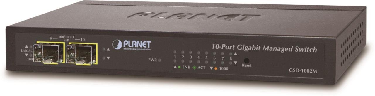 8-Port 10/100/1000Mbps + 2-Port SFP Managed Switch