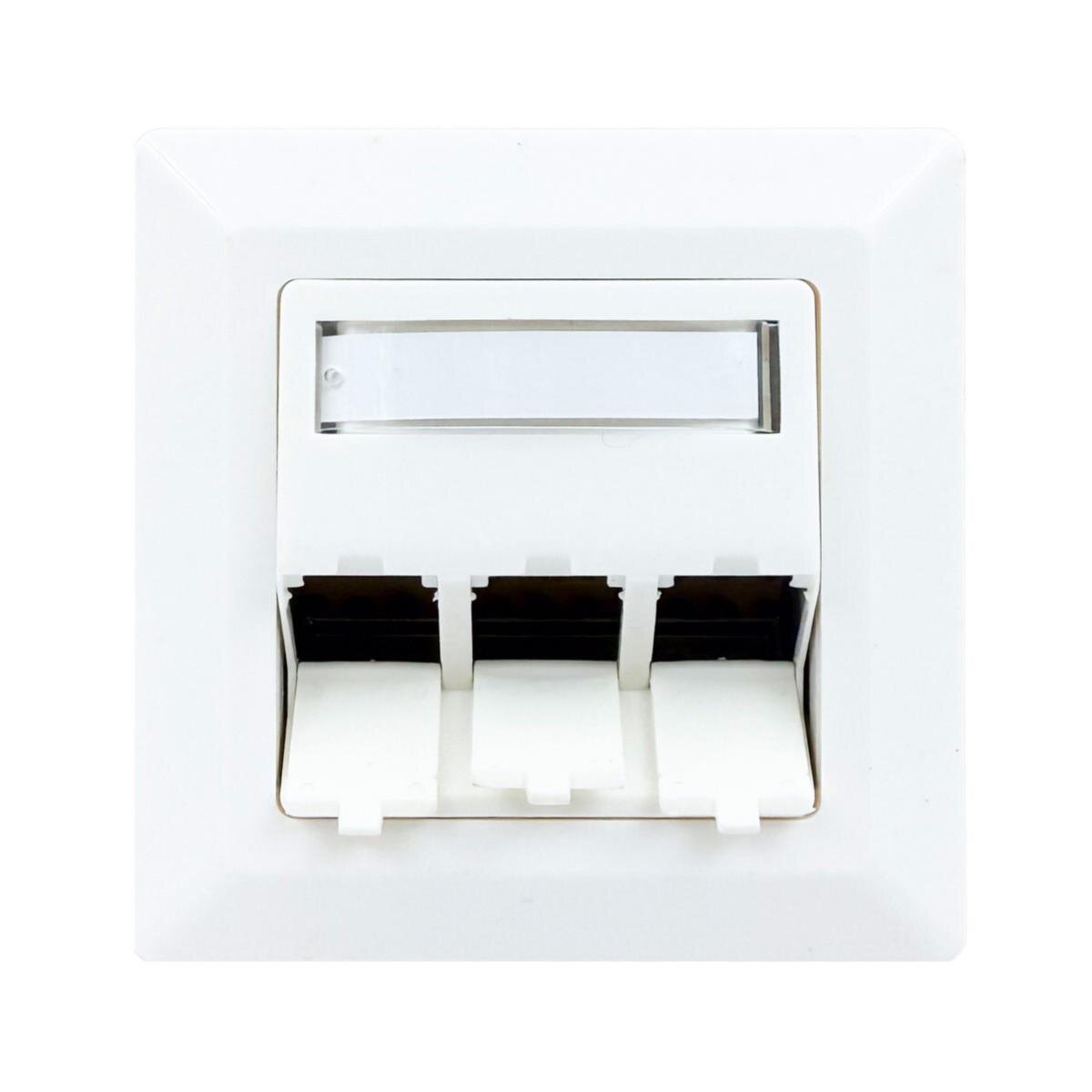 Keystone Leerdose für 3 Module, Unterputz, RAL9010