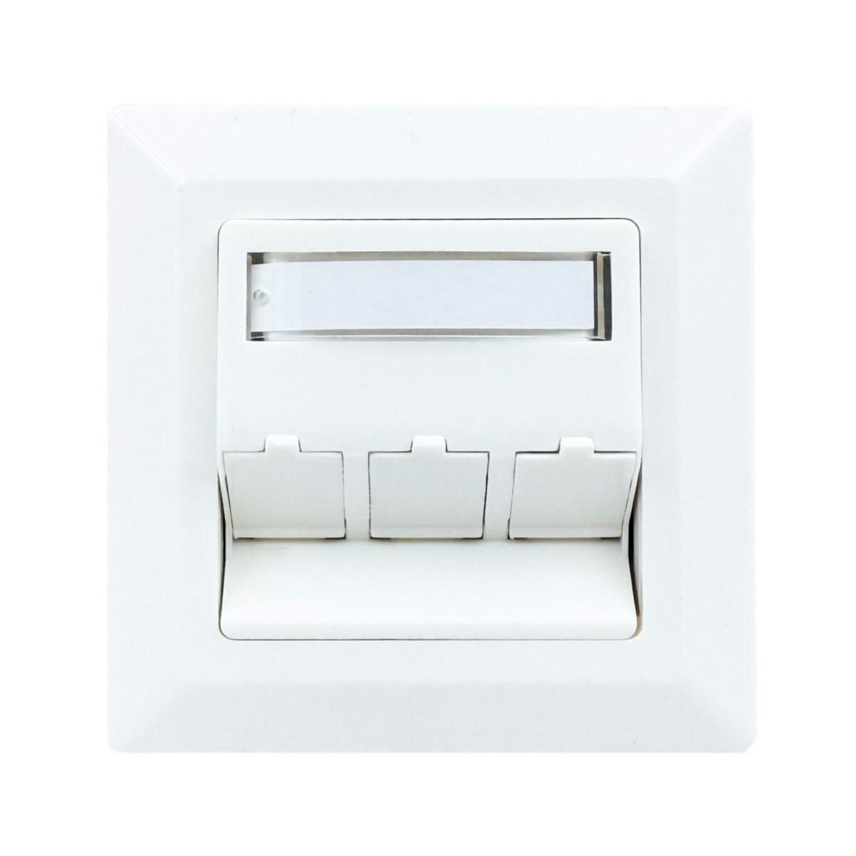 Keystone Leerdose für 3 Module, Unterputz, RAL9010
