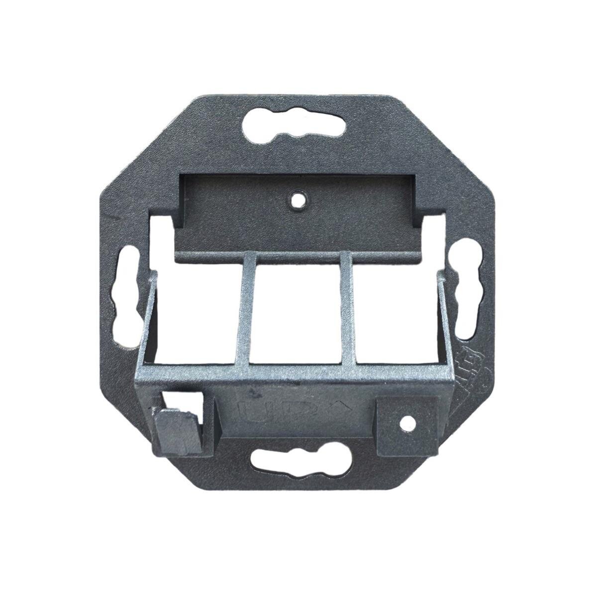 Keystone Leerdose für 3 Module, Unterputz, RAL9010