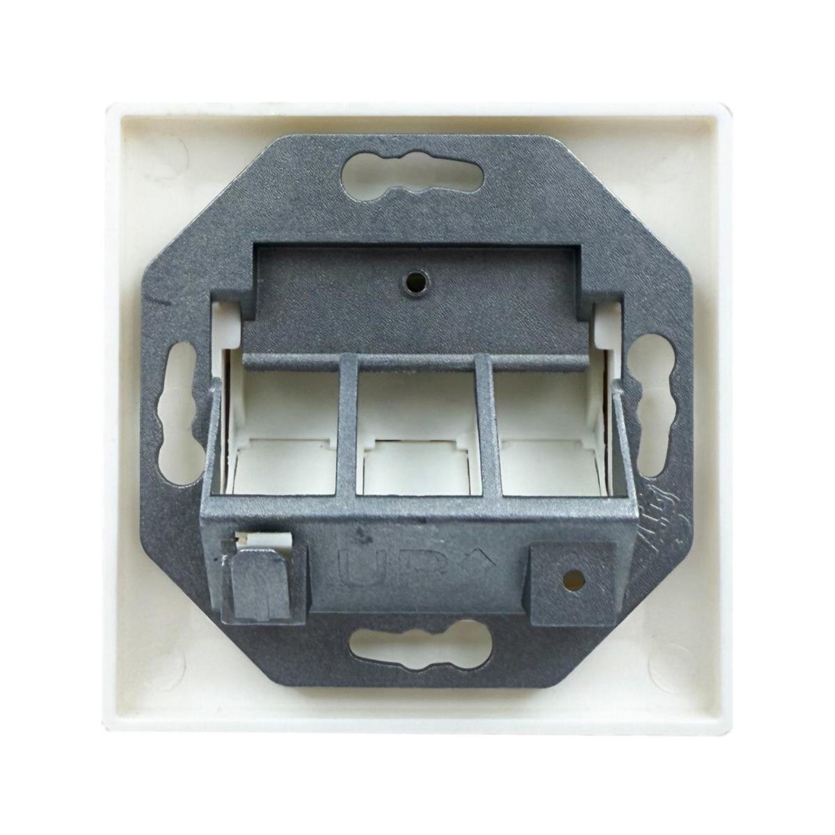 Keystone Leerdose für 3 Module, Unterputz, RAL9010