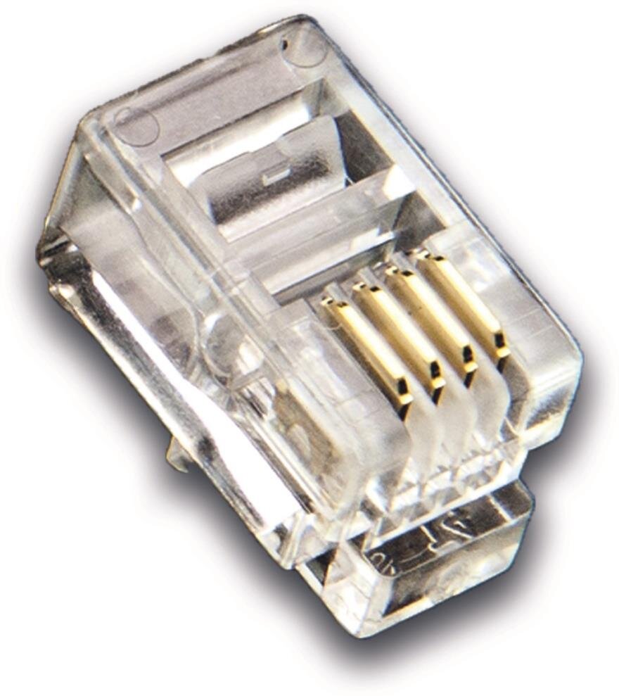 Modularstecker RJ14 (4-Pole / 4-Kontakte), ungeschirmt