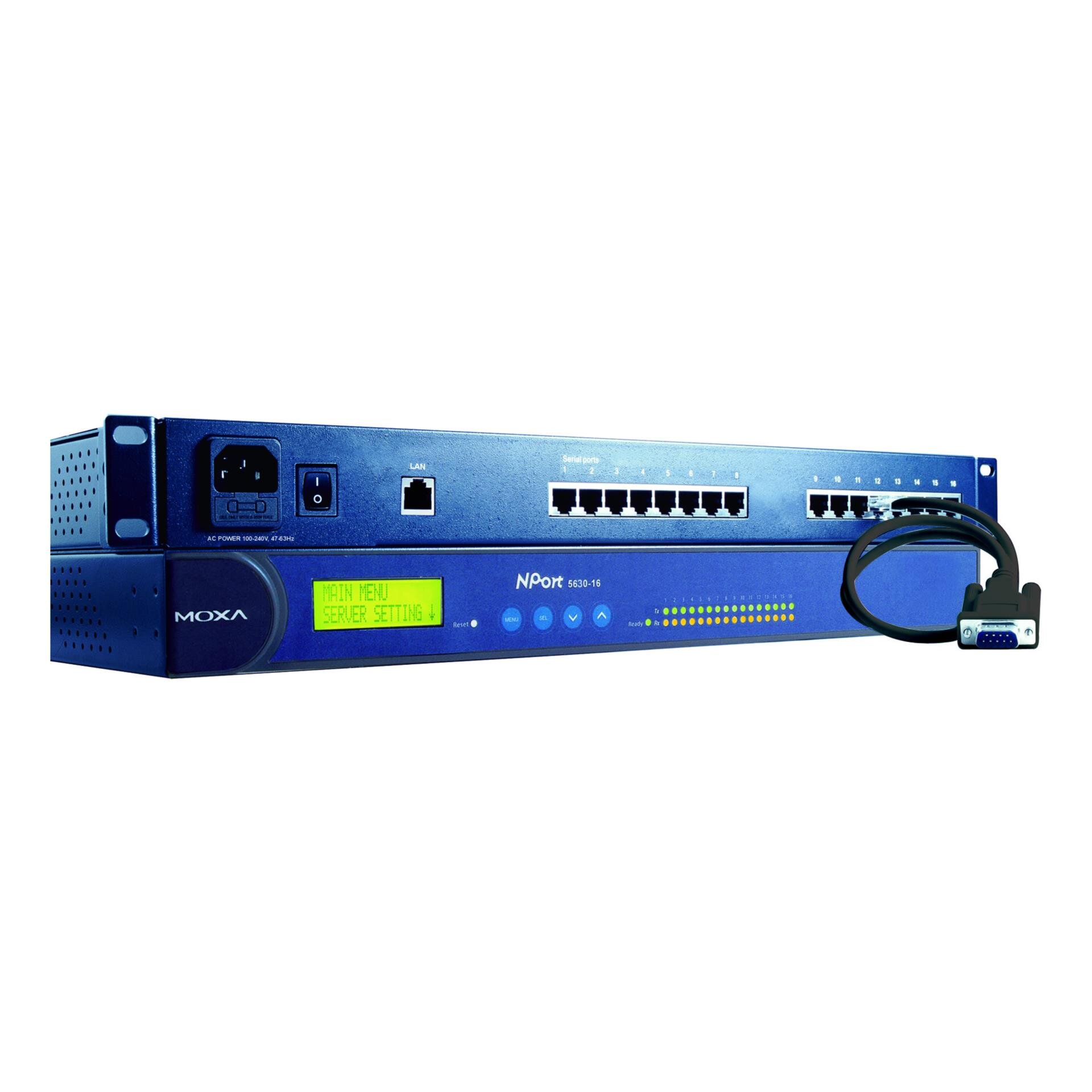8 port device server, 10/100M Ethernet, RS-232/422/485,