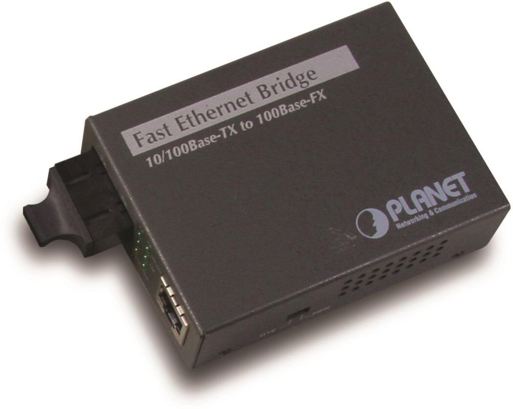 10/100Base-TX to 100Base-FX (SC) Bridge Media Converter