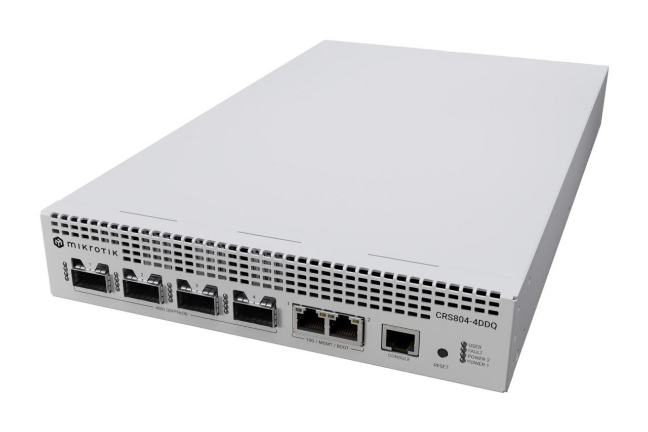 CRS804 4DDQ - Cloud Router Switch, Layer-3, 400G mit 4x QSFP-DD