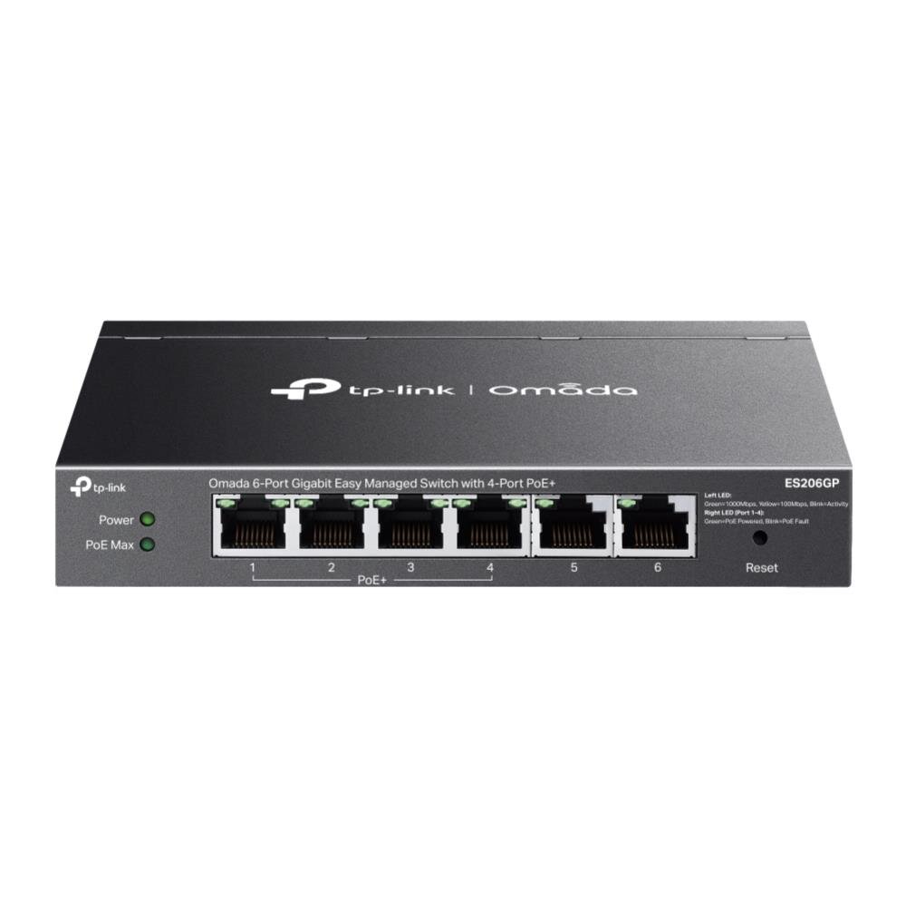 Omada 6-Port-Gigabit-Easy-Managed-Switch mit 4-Port-PoE+