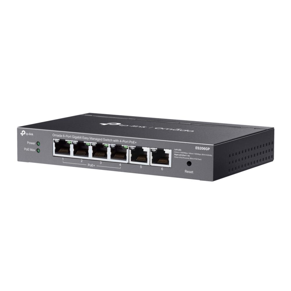 Omada 6-Port-Gigabit-Easy-Managed-Switch mit 4-Port-PoE+