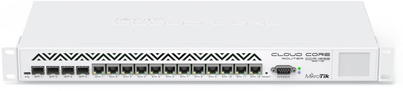 CCR1036-12G-4S-EM Cloud Core Router mit Tilera Tile-Gx36, 4x SFP, 12x Gbit, 1HE