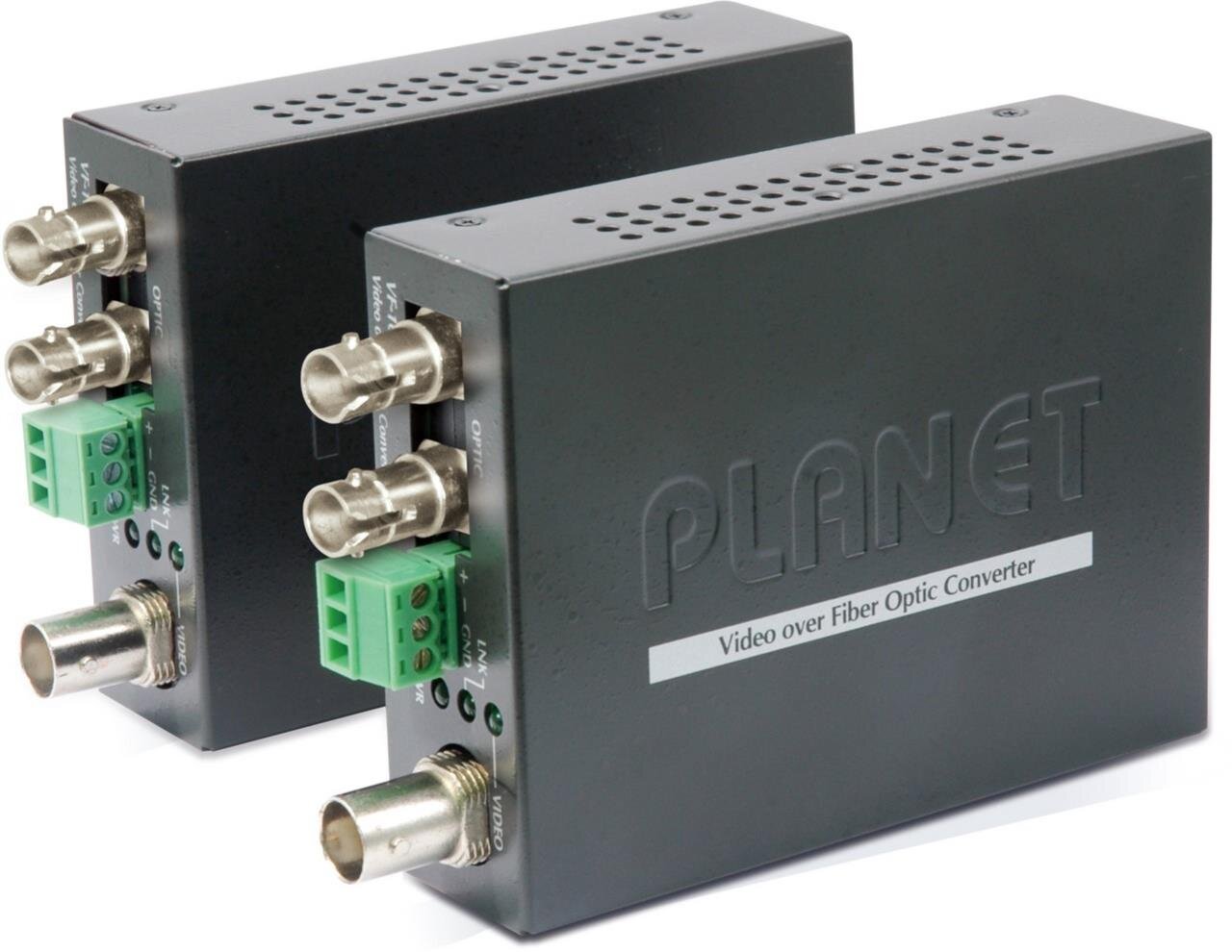Video over Fiber Media Converter Kit, up to 20km, ST, MM, Set
