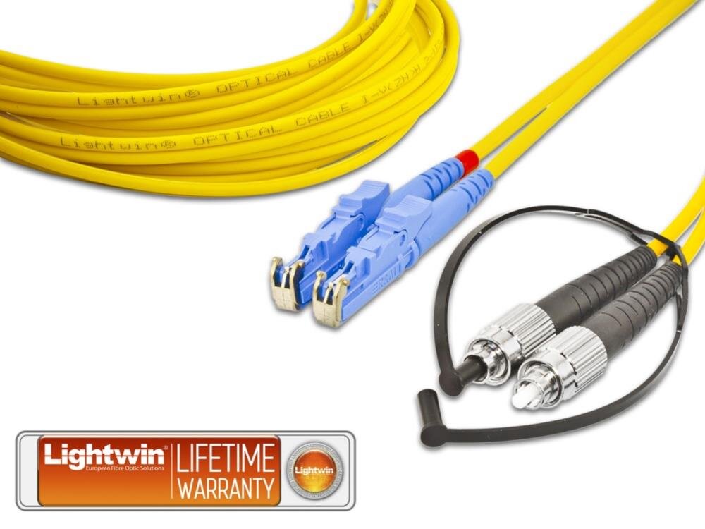 High Quality Duplex LWL Patchkabel, SM, E2000 - FC