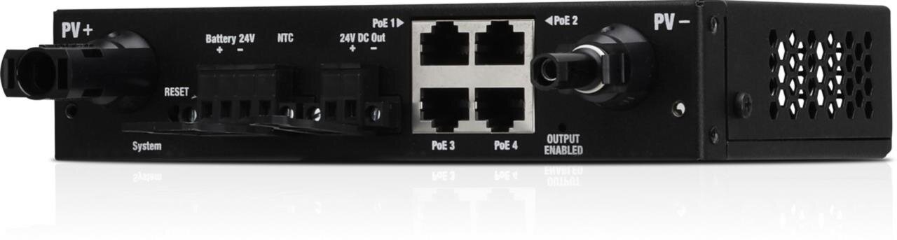 sunMax SolarSwitch, 4-Port 24V PoE 10/100 Switch, 24V DC Ausgang