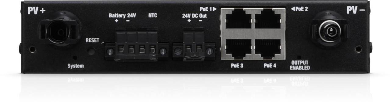 sunMax SolarSwitch, 4-Port 24V PoE 10/100 Switch, 24V DC Ausgang