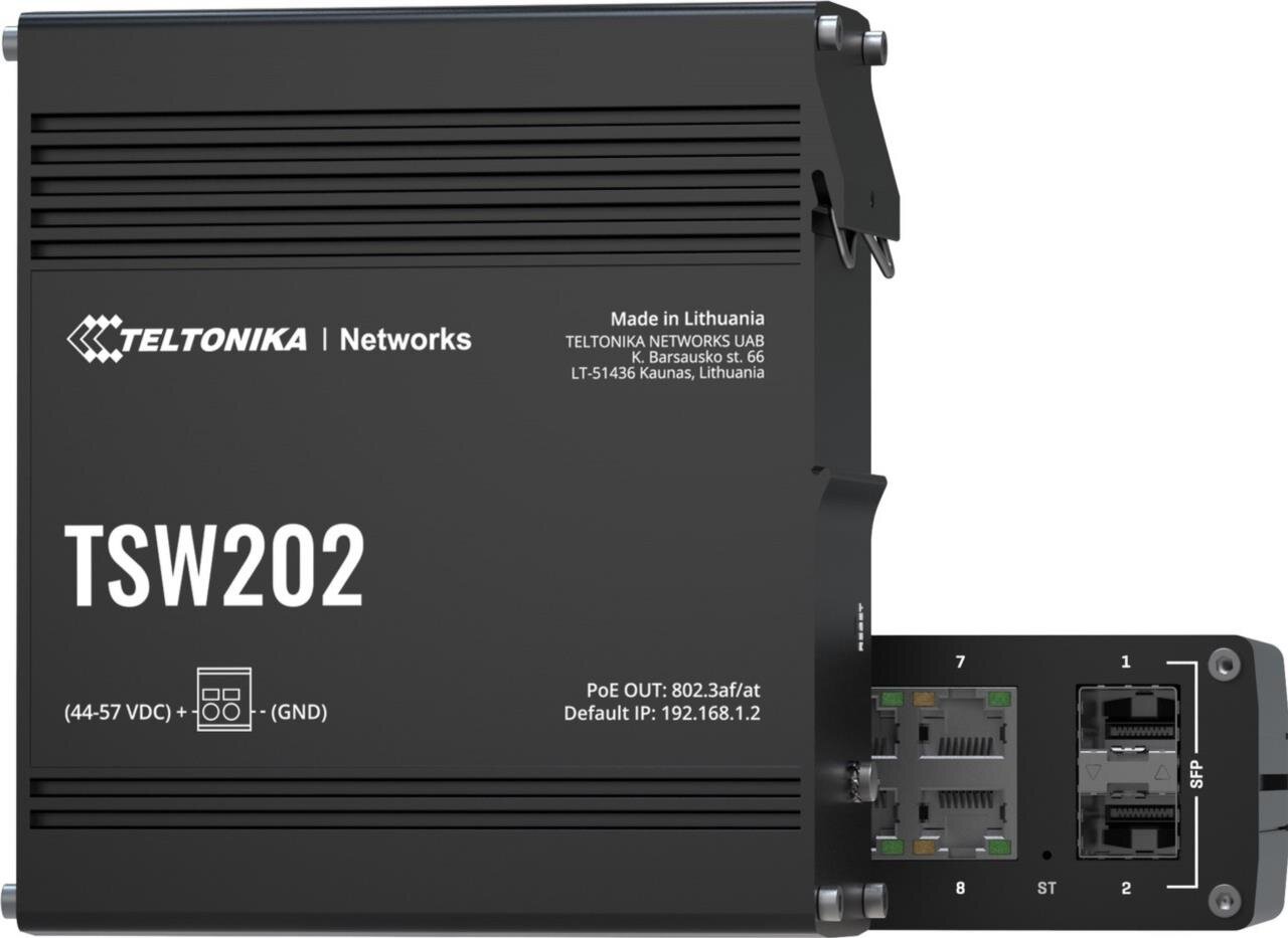 IP30 Industrie 8-Port 1Gbit PoE+, 2-Port SFP L2+ Switch, -40°C - +75°C