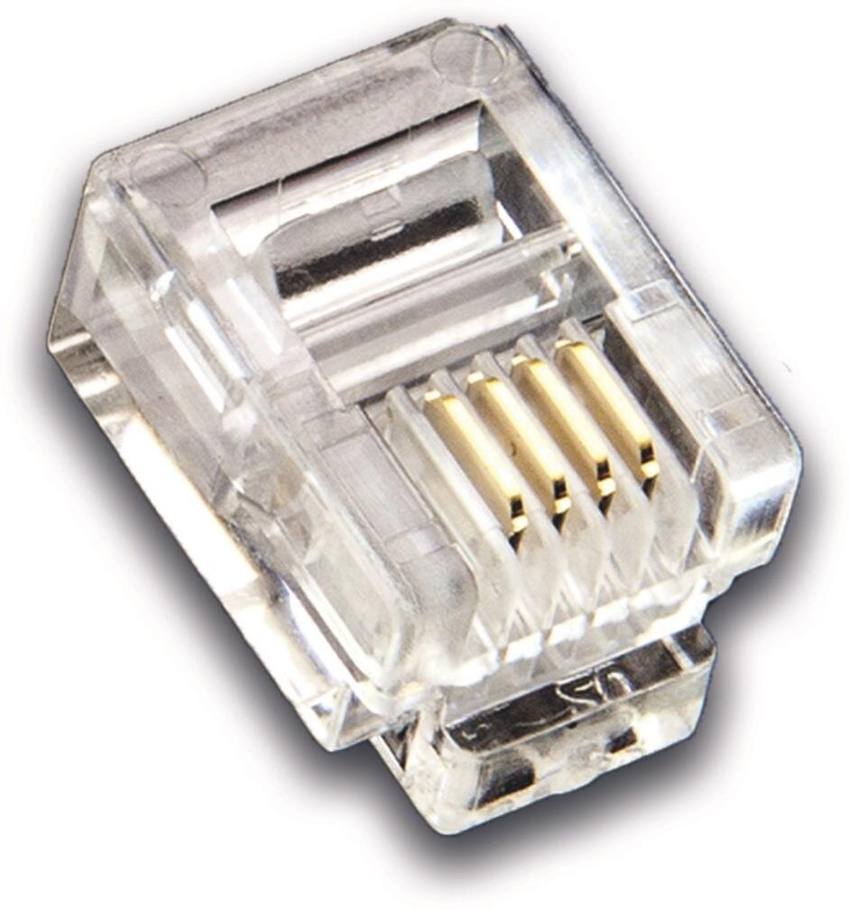 Modularstecker RJ11 (6-Pole / 4-Kontakte), ungeschirmt