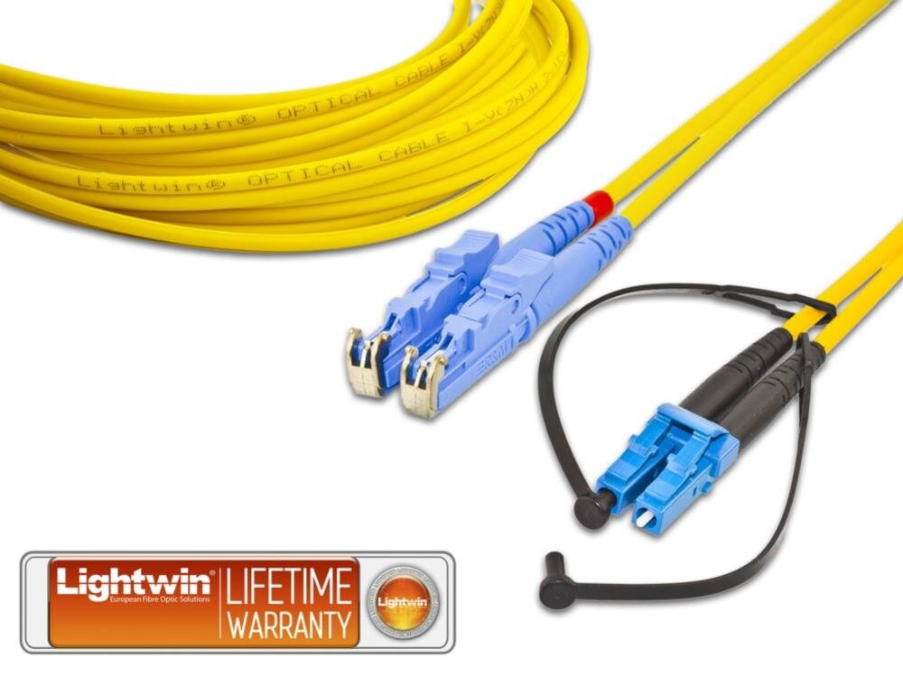 High Quality Duplex LWL Patchkabel, SM, E2000 - LC