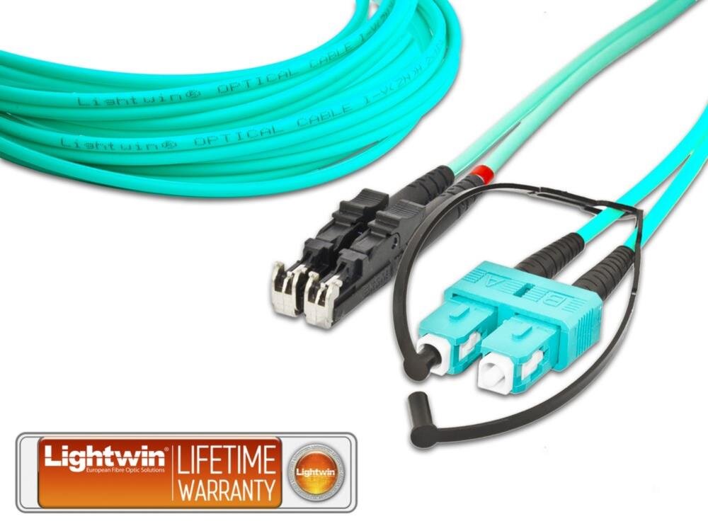 High Quality Duplex LWL Patchkabel, MM OM3, E2000 - SC