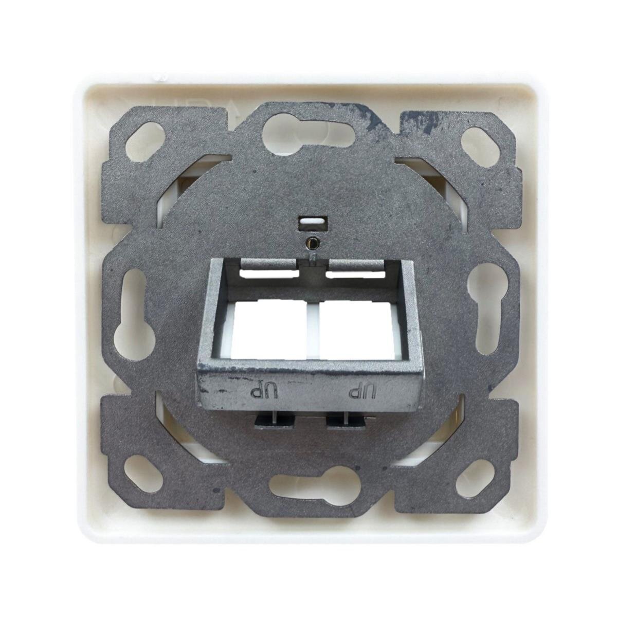 Keystone Leerdose für 2 Module, Unterputz, Schalterprogramm-fähig, RAL9010