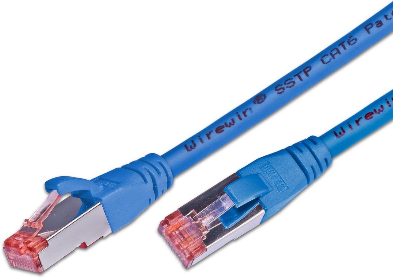 KAT6 Patchkabel, S/FTP, LSOH, Lifetime Warranty, blau 