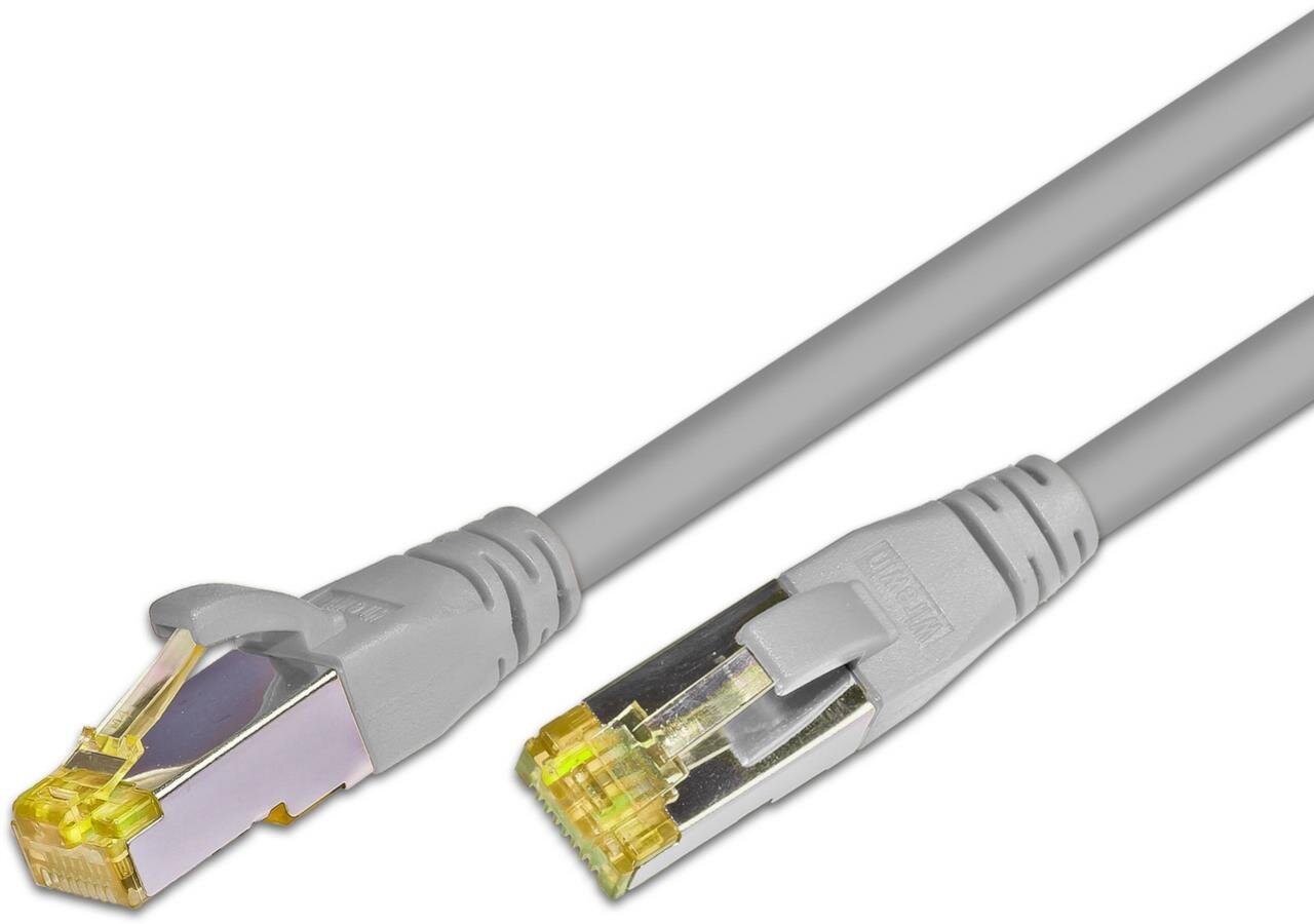 KAT6A HQ Patchkabel, S/FTP, LSOH, Lifetime Warranty, grau 