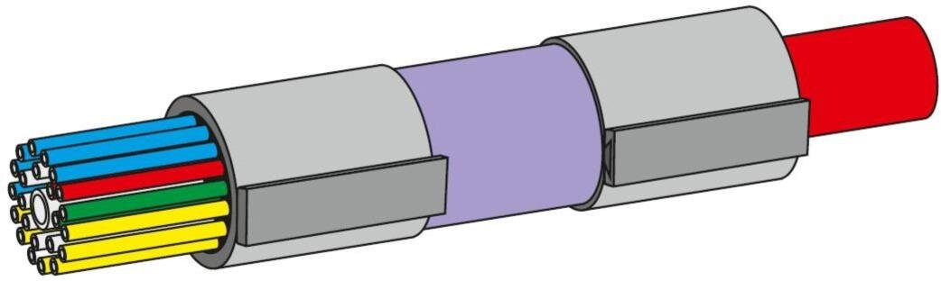 Multirohrabdichtung für versch. Rohrdurchmesser, für 50/63mm Rohre