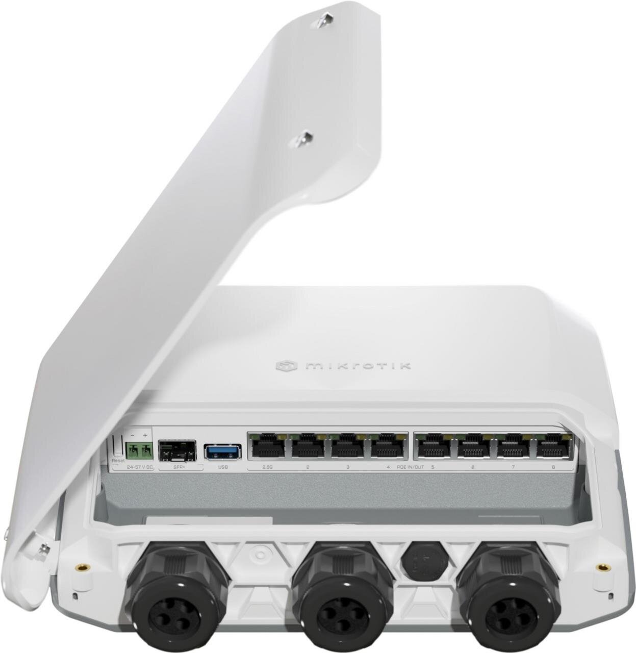 Heavy-Duty Home Outdoor Router, 4-Core, 7x 1GB, 1x 2.5GB, 1x 10GB SFP+, PoE